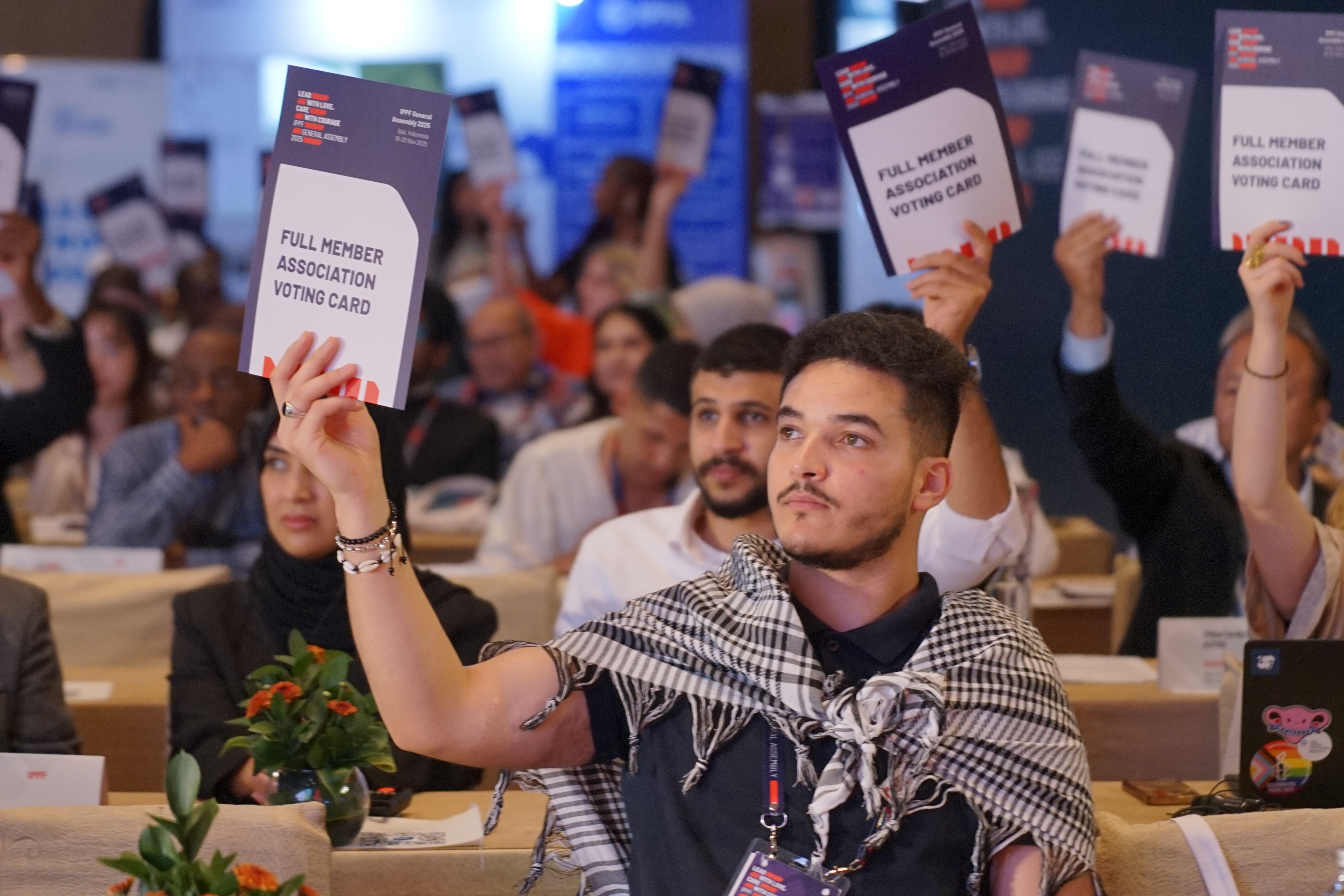 Members voting at the General Assembly