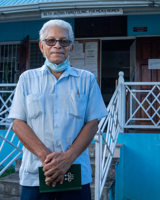 Dr. Stewart McKoy stands outside of the Beth Jacobs Clinic