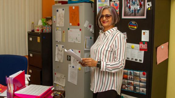 Adriana, Social worker at EPB San Nicolas School. 